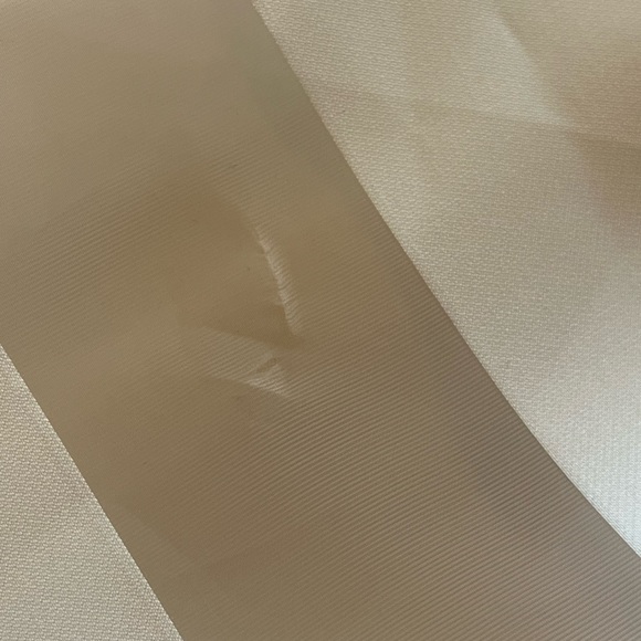 LELA ROSE Organza Striped Boat Neck Full Skirt Dress Pockets Size 14 White READ - Picture 6 of 15